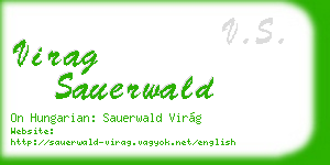 virag sauerwald business card